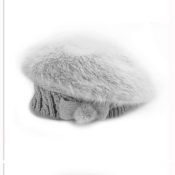 🦋 Winter Wool Beret Like New - Picture 2 of 5